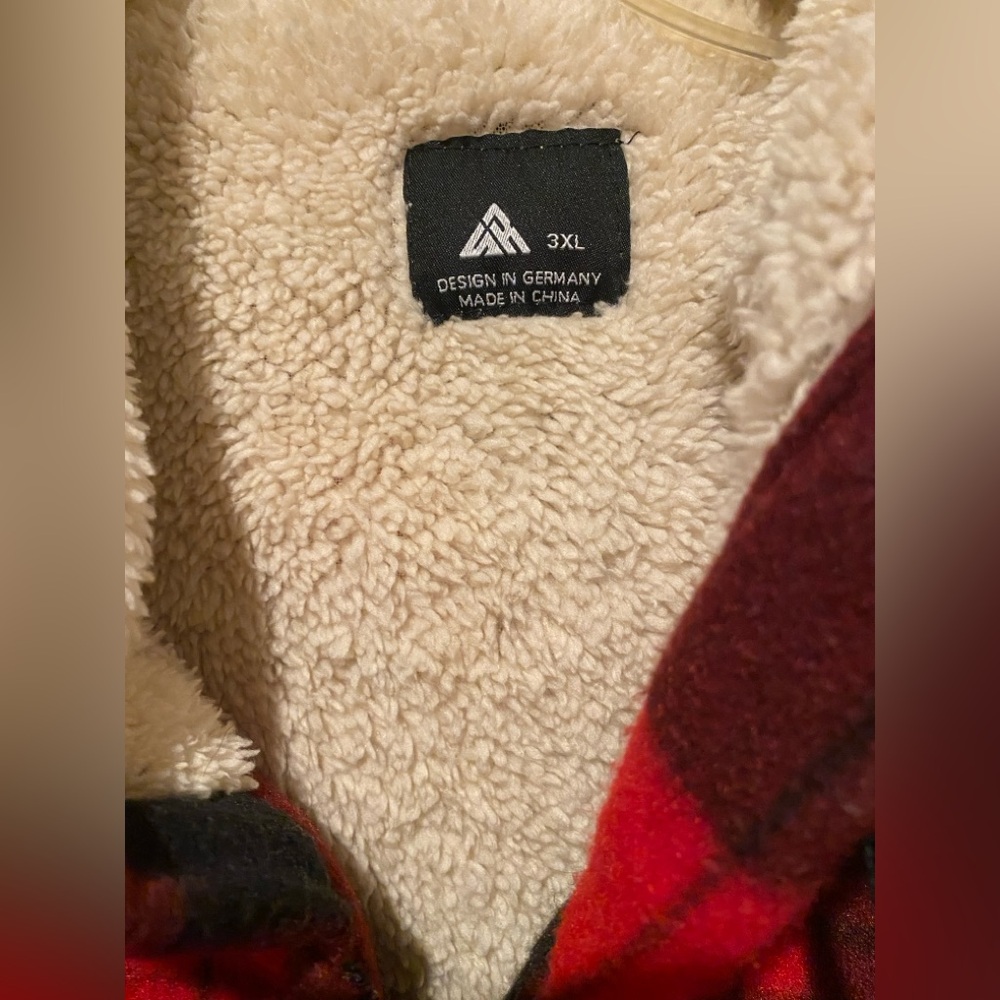 Red and Black Buffalo Plaid Hooded Zip Jacket - Picture 2 of 5